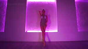 Dancing in my skimpy dress & high heels before I head out for the night!