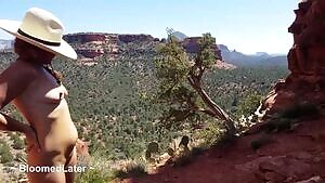 Directly behind the Kachina Woman in Boynton Canyon in Sedona, AZ 🌹
