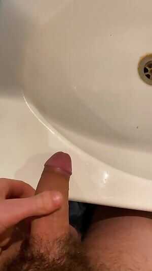 Playing with my uncut cock