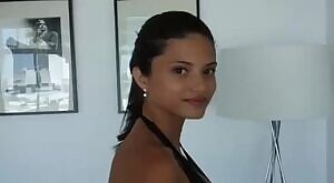 Source? Cute Latina in a black bikini