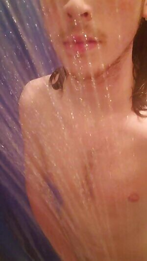 Just a quick shower after laying out at the pool