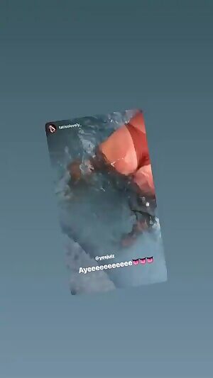 ass shaking in the pool