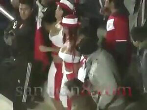 Sluts at a football game