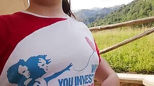 While my riends weren't looking i flashed the mountains