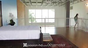 Skinny Redhead Taking a Dick