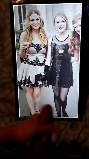 Leggy blondes blasted with cum tribute