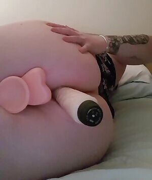 I you could replace one my dildos with your cock, which would you choose?