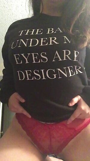 the tits* under my sweatshirt* are designer 😛