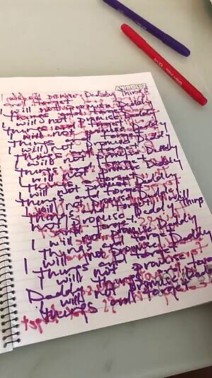 a brat does her lines