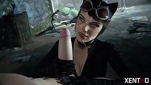 Catwoman messy BJ,