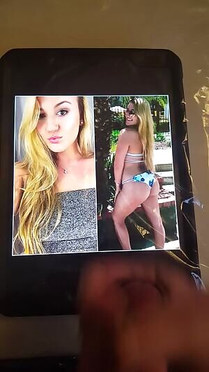 Cumming All Over Blonde Bubble Butt Sammy!