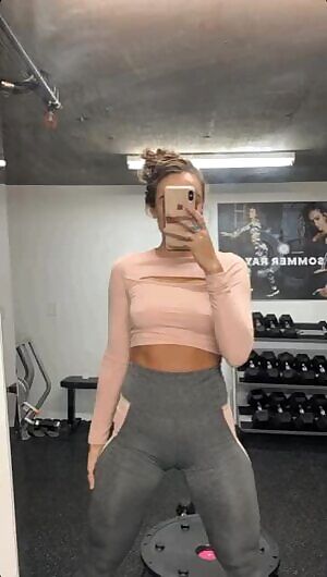 Sommer ray nips through shirt and camel toe