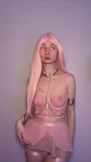 Self-Choking Girls Babe Boobs Cute NSFW