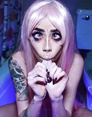 Used condom sucking slut