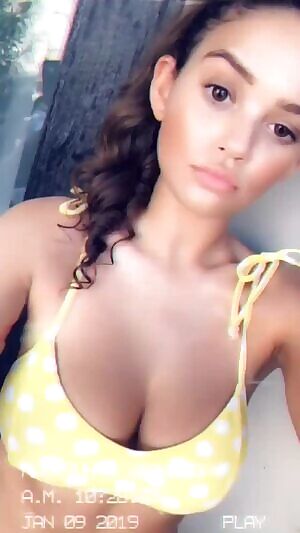 Madison Pettis sexy in yellow bikini
