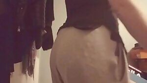 You never know what's underneath frumpy sweatpants