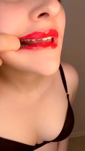Giantess IRL Amateur Drooling Long Tongue