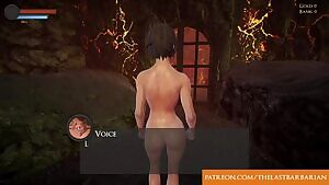 Impregnated by huge demon and milked as obedient cow.