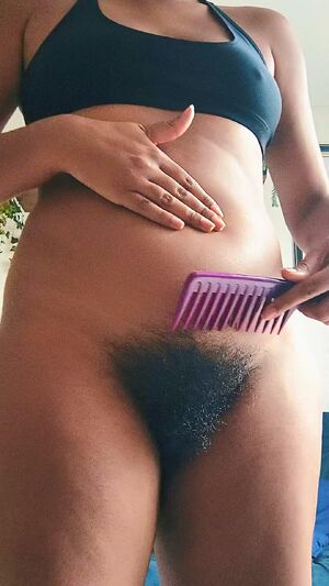 Ebony Extreme Fetish Hairbrush Hairy
