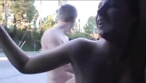 Gianna Michaels getting fucked from behind by the side of the road passing cars stop and try to get a good look