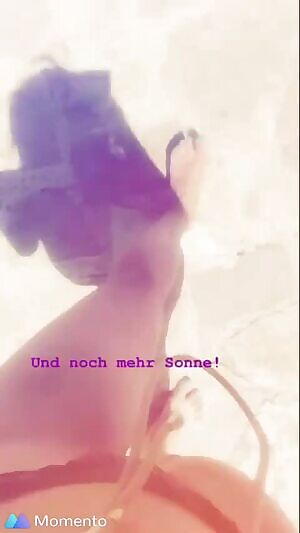 Mareile Hoeppner - sexy German TV Presenter filming her hot Legs at the Beach