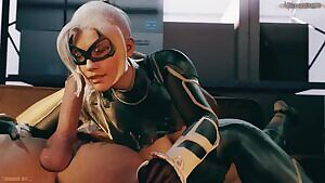 Black Cat blowjob