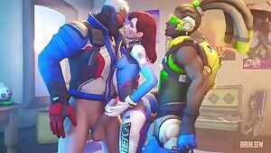 D.Va x Lúcio x Soldier 76,