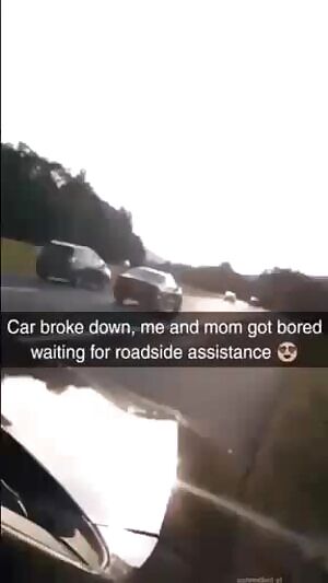 Mom And Son Fuck Waiting For Roadside Assistance - WTF