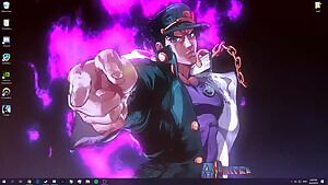 I made a wallpaper of Jotaro for wallpaper engine! The gif isn't perfectly looped but the wallpaper engine wallpaper is
