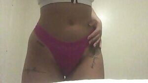 24 hr wear in my pretty pink panties. PM if you're interested