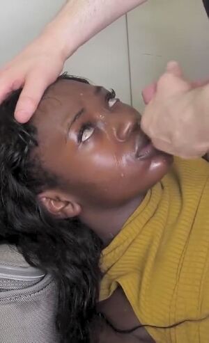 Bleached BBW Babe Cumshot Ebony