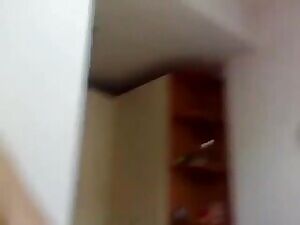 Amateur boobs all over his face during sex