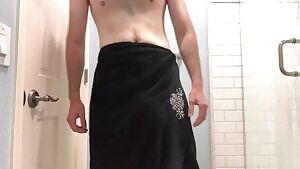 Post shower towel drop