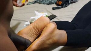 Ebony Footjobs Backshots Big Dick Cum On Feet