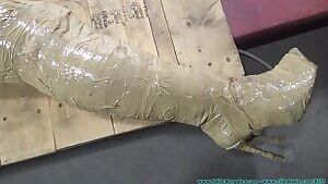 Packing tape mermaid