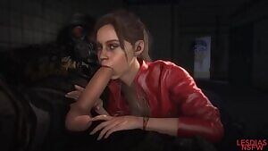 Claire Redfield, Hunk - Extraction point blowjob