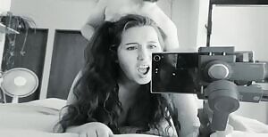 Xochilt staying just focused enough to get the shot.