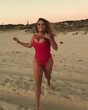 Jem Wolfie doing that Baywatch thing that NO ONE likes..... /s