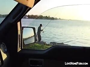 Blowjob in a busy area.