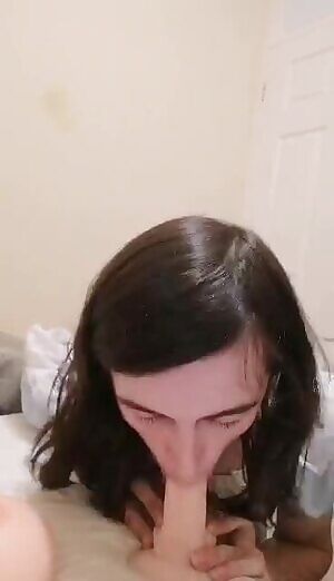 Make your bitch practice deep throating every day. Even when she 