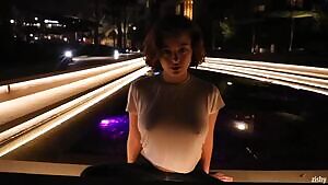 Aria Sky - Public Tease