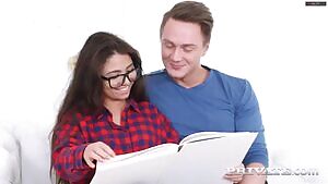 Siblingd get romantic looking at family photos