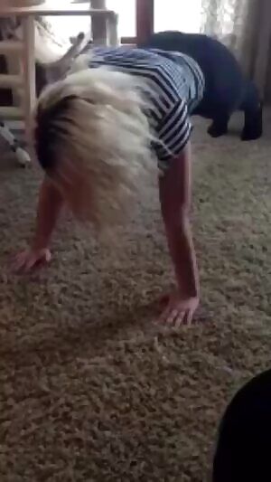 It jiggles when she falls