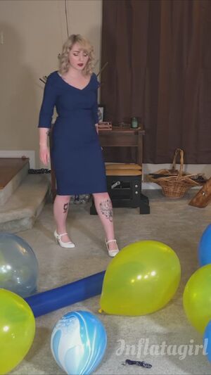 Looner Balloons Blonde Femdom High Heels