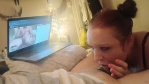Inked Wife Blowjob Cock Deepthroat Real Couple