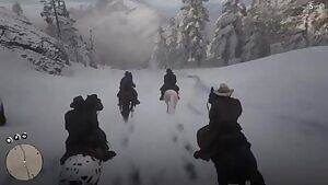 I got off the horse by accident right before a cutscene in red dead