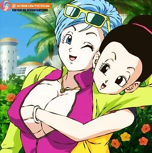 Chi-Chi revealing Bulma's chichi's x-post r/rule34