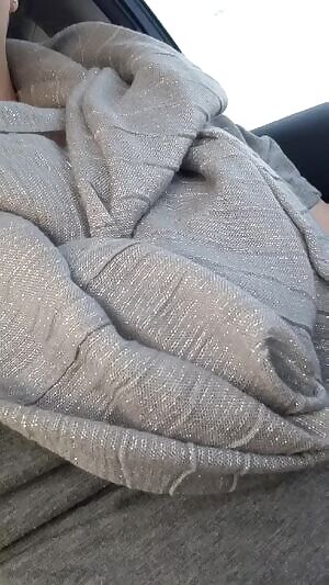 Scarfs are great for hiding your tits from other drivers