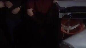 Crazy friends fucking in the club full of people