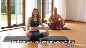 Victoria Daniels gives in to her horny yoga trainer